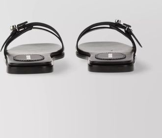 Dsquared2 flat leather sole open toe sandal