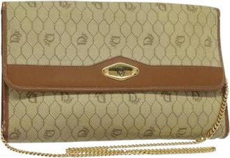 Dior Pre-owned Clutches, female, Beige, Size: ONE SIZE Pre-owned Vintage Shoulder Bag