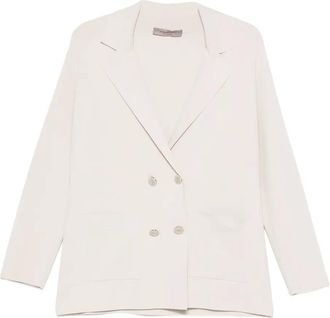 D.exterior double-breasted blazer - Neutrals