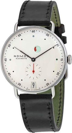 NOMOS Glash&uuml;tte Metro Galvanized White Dial Mens Watch 1101