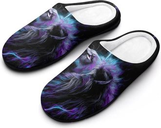 Generic God Lion Mens Slippers Comfortable And Non-slip Cotton Slipper Shoe for House