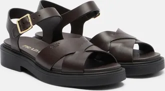 Prada Leather platform sandals