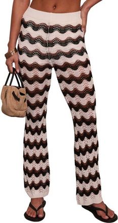 VICI Collection Zigzag Open Stitch Pants in Cream Multi at Nordstrom, Size X-Small