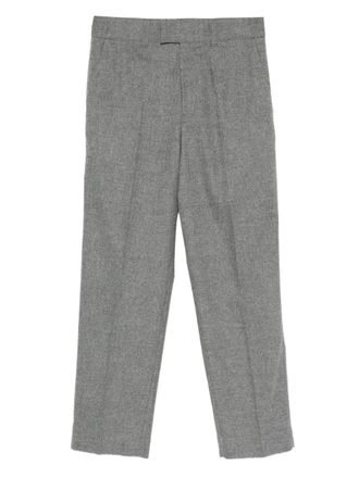 Paolo Pecora pressed-crease wool trousers - Grey