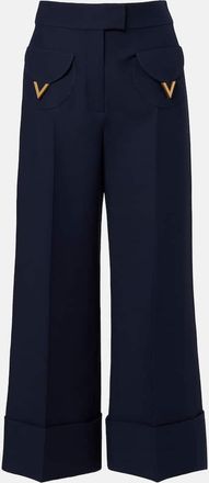 Valentino Pantaloni a gamba larga in Crepe Couture