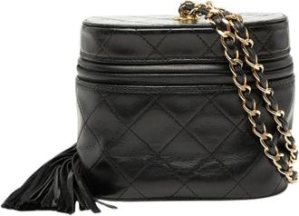 Chanel Pre-owned Shoulder Bags, female, Black, Size: ONE SIZE Pre-owned Vanity Bag