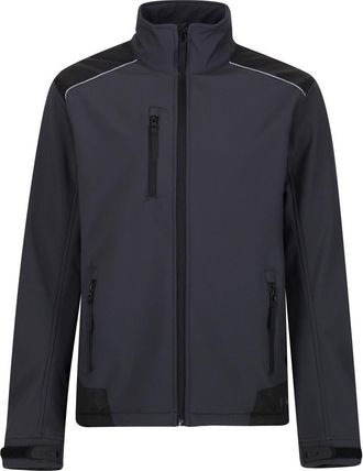 Regatta Sandstom Workwear Softshell Jacket in Seal Grey And Black at Nordstrom, Size Xxx-Large