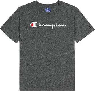 Champion T-shirt girocollo con logo script - - Tops - Donna - Grigio - S