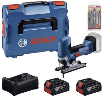 Bosch Powertools Bosch Gst 18v-125 S (l) + 2x 5.0ah + Gal 18v-30 + 15tlg Set