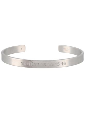 Maison Margiela Silver Number Reference Cuff Bracelet