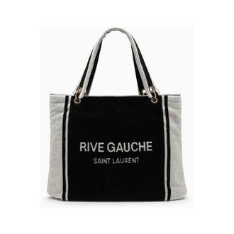 Saint Laurent Stylish Cotton Bags - female - Saint Laurent - Shopping Bags - Black - ONE SIZE - Bags