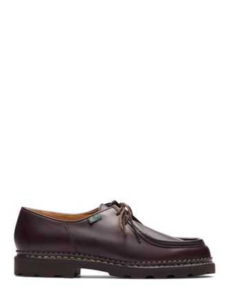 Paraboot Burgundy Michael Calf Leather Moccasin Toe Loafers