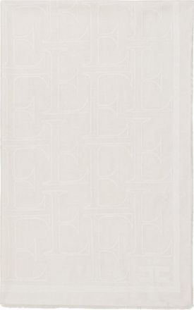 Elisabetta Franchi Rectangular Foulard with Iconic Logo Pattern