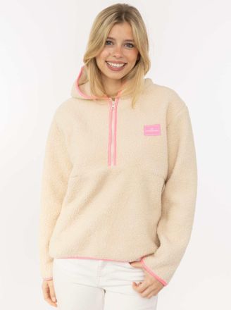 Zwillingsherz Hoodie ZWILLINGSHERZ Zwillingsherz, Damen, Gr. XL, light beige, Obermaterial: 100% Polyester, Sweatshirts Hoodie, kuschelig, praktischer Zipper, Kontr