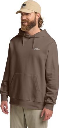 Jack Wolfskin Kapuzenpullover JACK WOLFSKIN ESSENTIAL HOODIE M, Herren, Gr. M (50), braun (cold, coffee), Obermaterial: 100% Baumwolle, Pullover Kapuzenpullover