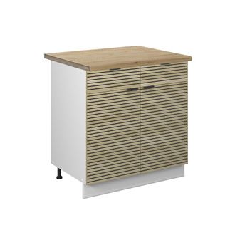 Vicco Mueble Bajo De Cocina Fame-line, Panel De Roble, 80 Cm, Et Roble