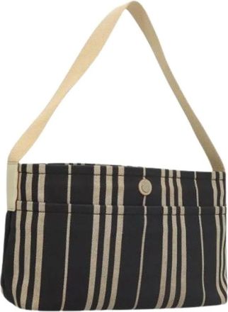 Burberry Pre-owned Shoulder Bags, female, Multicolor, Size: ONE SIZE Pre-owned Canvas Shoulder Bag