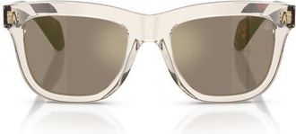 Moncler Bronzz 52mm Pillow Sunglasses in Butter/mirror Gold at Nordstrom