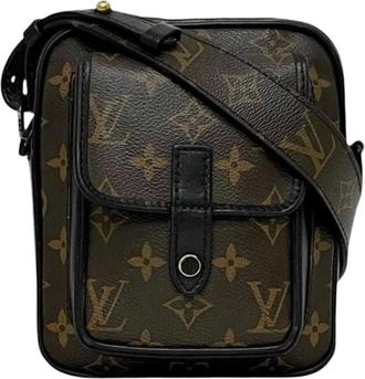 Louis Vuitton Pre-owned Cross Body Bags, female, Brown, Size: ONE SIZE Pre-owned Christopher Wearable Wallet