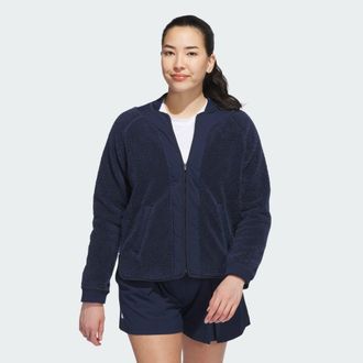 adidas adidas Performance Womens Go-to Fleece Jacket - Navy - Size X-Small