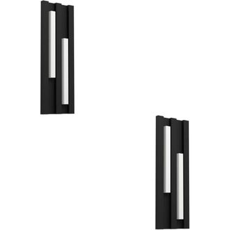 Loops 2 PACK Sleek Black LED Wall Light for Indoor Space - Minimalist Design