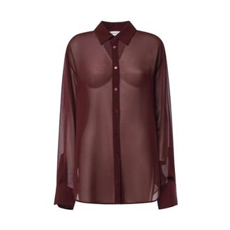 Frankie Shop Dames, Blouses & Shirts, Rood, Maat: M Zijde