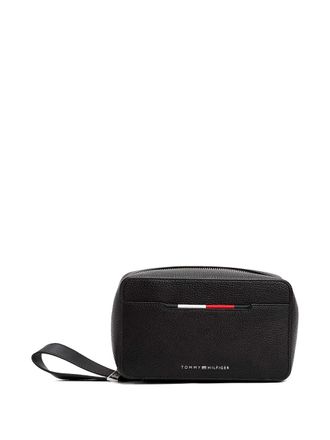 Tommy Hilfiger zip-top handle wash bag - Black