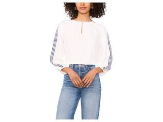 Vince Camuto Crew Neck Center Front Shirring Womens Clothing New Ivory : XL, Down/Polyester