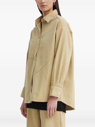 Áeron button-fastening patch-pocket shirt jacket - women - Cotton - 38 - Neutrals