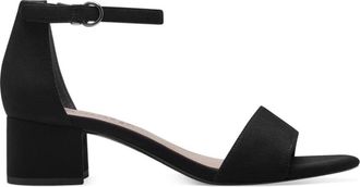 Tamaris Zwarte Casual Platte Sandalen - Dames - Sandalen met hakken - Zwart - 37 EU - Schoenen