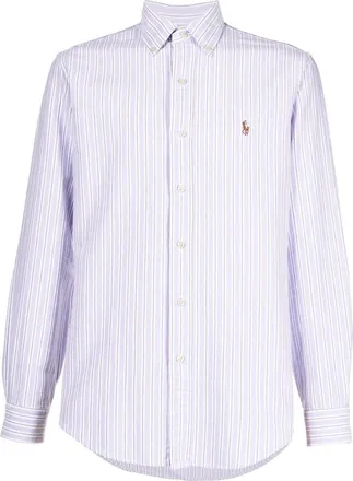 Polo Ralph Lauren Polo Pony striped shirt - men - Cotton - L - Purple