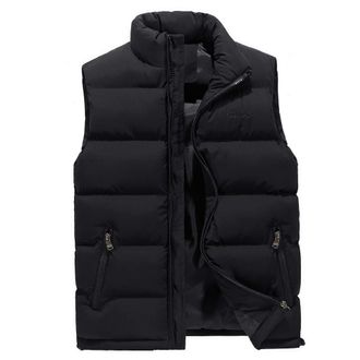 Generic Mens Padded Gilet Lightweight Puffer Body Warmer with Zipper Winter Warm Sleeveless Jacket Coat Outwear Bodywarmer Puffer Vests with Pockets( 02-01, X
