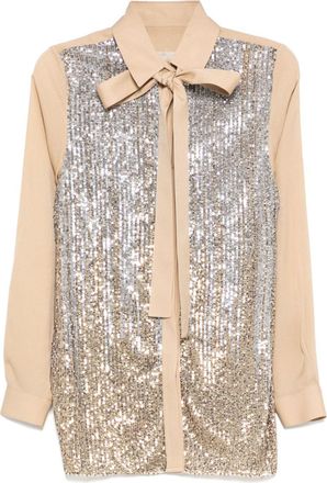 Elie Saab Blouse met pailletten - Beige