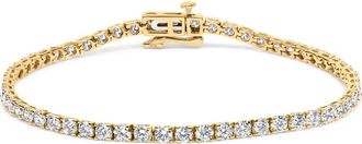 House of Brilliance 14K Gold 5.0 Cttw Lab Grown Diamond Tennis Bracelet in Yellow at Nordstrom