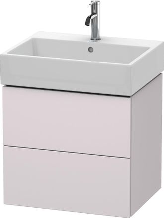 Duravit Mueble Bajo Encimera Duravit L-cube, De Pared, 2 Cajones, 58,4 X 45,9 Cm, Para Vero Air 235060, Color: Blanco Lila Seda Laca Mate - Lc627508787