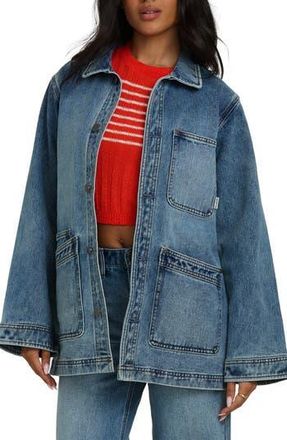 Billabong Oversize Denim Chore Coat in Atlantic Deep at Nordstrom Rack, Size Medium