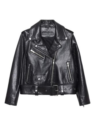 Stand Studio leather biker jacket - women - Lambskin/Polyester/Viscose - 36 - Black