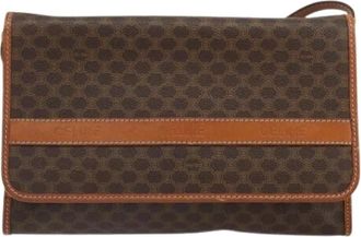 Celine Pre-owned Cross Body Bags, female, Brown, Size: ONE SIZE Pre-owned Vintage Canvas Cross Body Bag