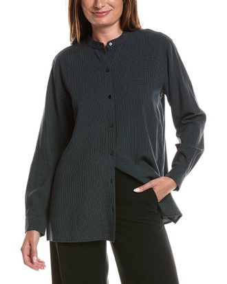 Eileen Fisher Eileen Fisher Petite Mandarin Collar Shirt