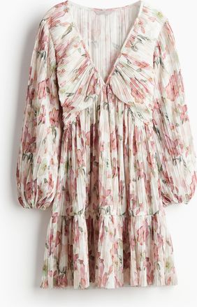 H&M Plissee-Kleid - Pink