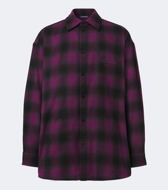 Balenciaga Camisa en mezcla de lana a cuadros