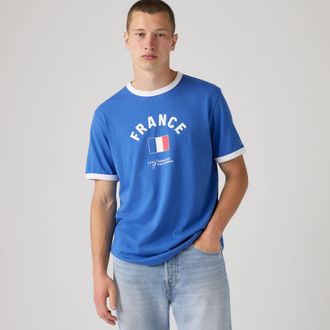 Levi's France Ringer Tee - Mens - M - Blue