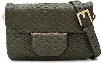 AllSaints Jupiter Snake Xbody Cross Body Womens Handbags Military Green, Leather