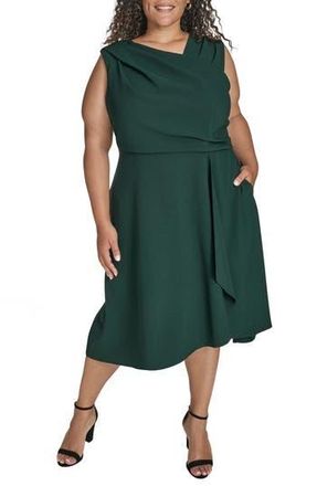 Vince Camuto Signature Stretch Crepe Midi Dress in Hunter at Nordstrom Rack, Size 18W