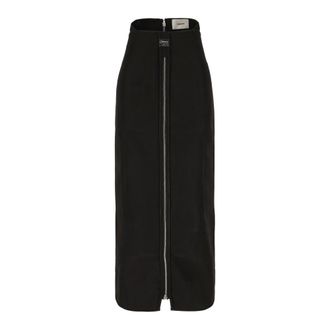Coperni Midi Skirts, female, Black, Size: XS Long Zip Skirt