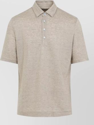 Ermenegildo Zegna oasi linen knit polo shirt