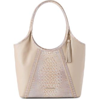 Brahmin Melora Embossed Leather Tote in Pearl Admire at Nordstrom