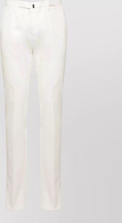 Incotex straight cotton trousers belt loops pockets