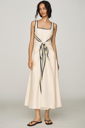 SANCIA Phoebe Sleeveless Front-Tie Maxi Dress