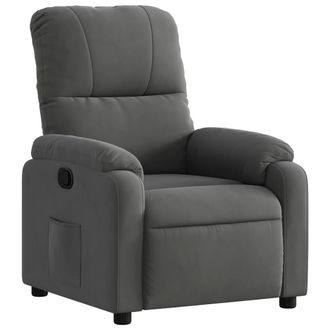 vidaXL Vidaxl - Sill&oacute;n Reclinable Tela De Microfibra Gris Oscuro